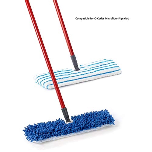Extra Soft Dual- Action Replacement for O- Cedar Flip Mops, Long Lasting - Machine Washable, Versatile (Pack of 3, 18")