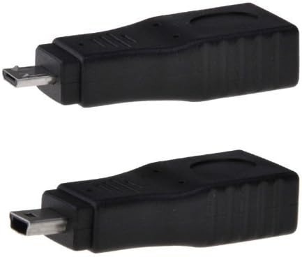 LouisaStore 2pcs USB 2.0 Female to Mini Male + USB Female to Micro USB Male Adapter Converter