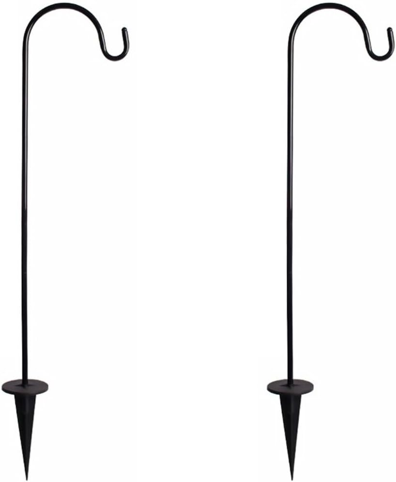 Outdoor Shepherd's Hooks - IMIKEYA Shepherds Hooks for Outdoor: 2Pack Shepherd Hooks Plant Hooks Garden Stake Hooks Plant Stand Hangers Outdoor Plant Hanger Hook for Hanging Bird Feeder Plant Solar Light Lanterns