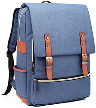 Laptop Anti Theft Backpack Fit 15.6 Inch College Bookbag For Boys And Girls Computer Backpack Water Resistant Blue Bag