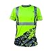 SafetyShirtz Hi Vis Work Shirts - SS360 Stealth American Grit High Visibility Shirt - Breathable, Moisture Wicking Hi Vis T Shirt - ANSI Class 2 Safety Shirt (Yellow Green, X-Large)