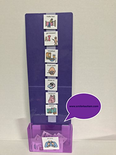 Boardmaker Home Bundle: Daily Home Visual Schedule -Great Behavior Visual Tool for Independence and Structure -30 Activity Home Themed Velcro PECS Cards. (Girl)