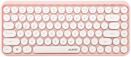 308I Bluetooth Keyboard Home Office Punk Wireless Bluetooth Keyboard 84-Keys Phone Keyboards for Tablet Computer Laptop (Color : Pink)