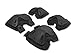 Pack of 4 Tactical Knee & Elbow Protective Pads Guard Black Knee and Elbow Pads Adjustable Shoulder Straps Gel Knee Pads for Paintball Heavy Duty Elbow and Knee Protective Pads for Outdoor Work