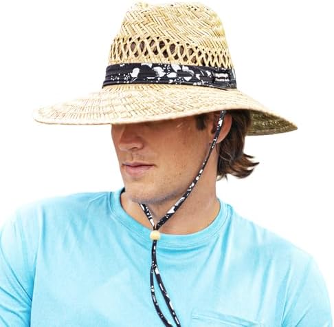 Outdoor Cap LD-902EX Beach Bum 2 Straw Hat with Green Visor at