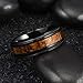 King Will Nature 8mm Titanium Ring with Wood Inlay Wedding Band Ring Real Comfort Fit