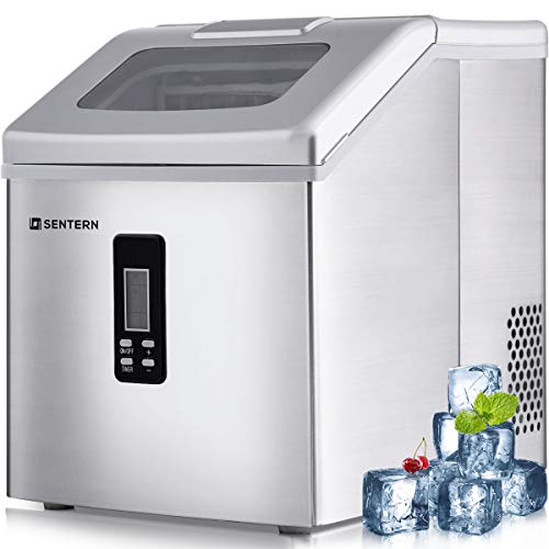 Sentern Portable Countertop Clear Ice Maker Stainless Steel Ice Making