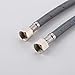 KES IUS2024-P2 Faucet Connector, Braided UV-resistant polymer fibers Supply Hose 9/16-24 UNEF Thread x G 1/2 Female Straight Thread, 24