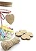 WARMBUY 150 Piece Kraft Paper Gift Tags with 50 Feet Natural Jute Twine, Heart Shaped