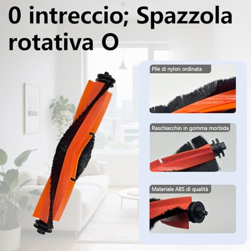 Homruich 19 Pieces Accessories for Xiaomi X20 Max/X20 Pro Vacuum Cleaner, 1 Main Brush, 4 Filters, 4 Towels, 6 Dust Bags, 7 Side Brushes, for Xiaomi X20 Max, X20 Pro Accessories