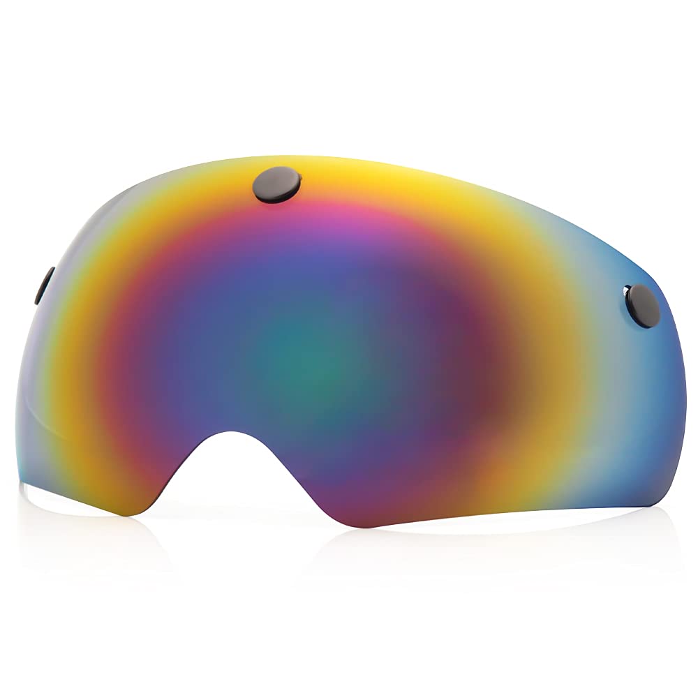 FUNWICT Magnetic Bike Helmet Goggles Removable/Detachable Sun Visors Shield Lens for Cycling Bicycle Helmet (Colorful)