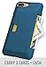 Smartish iPhone 7 Plus / 8 Plus Wallet Case - Wallet Slayer Vol.1 [Slim + Protective + Grip] Credit Card Holder for Apple iPhone 8 Plus / 7 Plus (Silk) - Blues on The Green