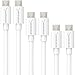 SABRENT [6-Pack 22AWG Premium Micro USB Cables (X2-6ft + X2-3ft + X2-1ft) High Speed USB 2.0 A Male to Micro B Sync and Charge Cables [White] (CB-MUW3)
