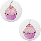 Set Of 6 Cupcake Wood Cabinet Knobs Amazon Com