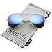 zeroUV - Premium Flash Mirror Lens Aviator Sunglasses (Nickel Plated Metal Frame)