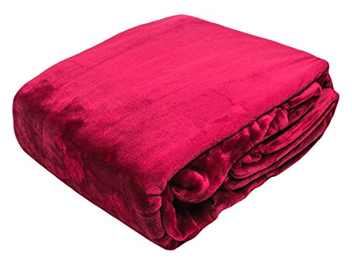 Fraiche Maison Velvet Plush Solid Color Blankets Twin Rumba Red