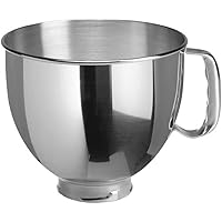 KitchenAid 5-Qt. Tilt-Head Polished Stainless Steel Bowl with Comfortable Handle, K5THSBP