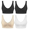 Boolavard Naadloze Sport-bh Zonder Beugel voor Dames, Comfortabele Workout Yoga-bh’s, Set Van 4