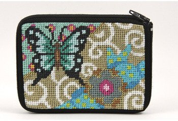Coin Purse - Butterfly And Bow - Needlepoint Kit