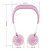 CHERIEY Hand Free Personal Fan, Neckband Fan Portable Mini Double Fans with USB Rechargeable, 3 Speeds Adjustable Wearable Fan for Home Office Travel Indoor Outdoor Activities