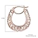 925 Sterling Silver Hoop Earrings for Women with Rose Gold Plated - Openwork Filigree Earrings for Women - Trendy Fashion Jewelry Christmas Gifts for Her