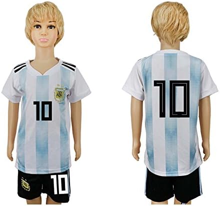 JONGIGO Argentina Team 10 Home 2018 World Cup Kids White|Blue Soccer jersey - XXS