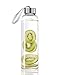 Seacoast - 18 OZ. Glass Bottles, 18/10 Stainless Steel Cap with Easy to Carry Loop (6 Pack, 4 Pack, 2 Pack Available) (6)