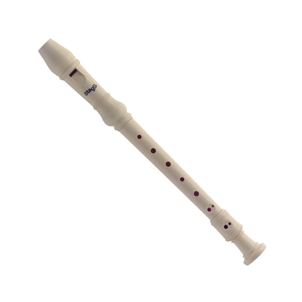 Stagg RECBAR Soprano Baroque Recorder - Cream