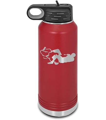 水筒　jumadiba Amazon.com: BJJ Laser Engraved Water Bottle Customizable Polar
