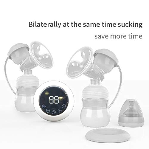 Double Electric Breast Pump, Msestp Portable Breastfeeding Pump with LED Display, Pain Free, Strong Suction FDA BPA-Free with Baby Grooming Kit