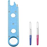 4 in 1 Needle Threader Sewing Tool Seam Guide for Sewing Machine Quick Threading Device for Sewing Machine, Anti Prick Hands,Sewing Machine Needle Threader and 2 Seam Rippers (Blue)