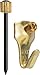 OOK 50918 Professional Picture Hangers, Reusable Art Hooks, Padded, Brass, 5lbs - 100lbs (Hangs 12 Pictures)