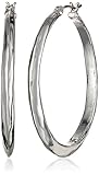 Kenneth Cole New York Shiny Textured Hoop Earrings