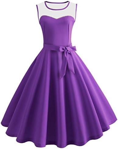 FORUU Women Vintage Bodycon Sleeveless Casual Retro Evening Party Prom Dresses