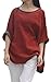 Soojun Women's Casual Loose Batwing Sleeve Cotton Linen Top Blouses