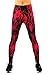 Neonysweets Womens Printed Yoga Pants Active Workout Leggings Stretch Tights L Pink/Black