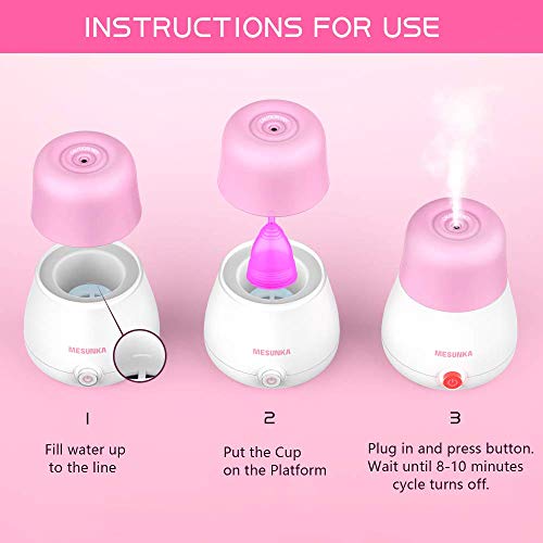 Menstrual Cup Steamer Sterilizer, MESUNKA Menstrual Cup Cleaner for All