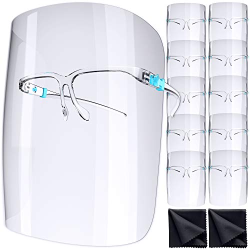 Vyzor Face Shield With Glasses Frame 11PK Safety Face Shield For Face