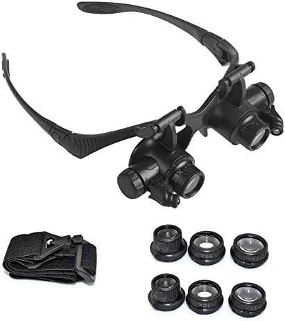 T&T 2016 New Loupe 10X 15X 20X 25X LED Illuminated Double Eye Jeweler Watch Repair Magnifying Glasses Loupe Magnifier Kit
