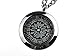 Greek Key Medallion Essential Oil Diffuser Necklace Stainless Steel Locket Pendant with 24