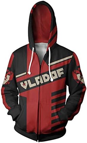 HUHU Borderlands Unisex 3D Printed Hoodie Sweatshirt Zipper Cosplay Costume