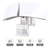 Motion Sensor Light Outdoor, LED Flood Light, Teckin 3000 Lumens, 6000K, IP65 ETL Certified 2 Head Waterproof Night Security Light for Garage, Porch, Yard, Pathway, Patio, Driveway