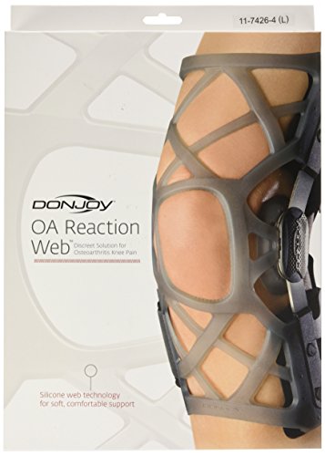 DonJoy OA (Osteoarthritis) Reaction WEB Knee Support Brace: Medial Right/Lateral Left, Large