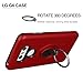LG G6 Case,SUSAA Hybrid Defender 360 Degree Metal Ring Holder Kickstand Full Body Protection Phone Cover Case for LG G6 (2017) (Red)