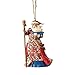 Enesco Jim Shore Heartwood Creek Lapland Red and Blue Santa Stone Resin, 4.75” Hanging Ornament, Multicolor