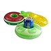BFU 9 Pieces Inflatable Fruit Shape Drink Holders, Inflatable Pool Floats, Inflatable Pool Party Drink Floats (3 Pineapple, 3 Lime, 3 Watermelon)