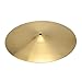 Kuyal 16-Inch Crash Cymbal，0.7mm Copper Alloy Crash Cymbal for Drum Set- Golden (Crash Cymbal)