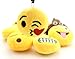 WARMBUY 2 Inch Mini Emoji Plush Key chains Set of 8