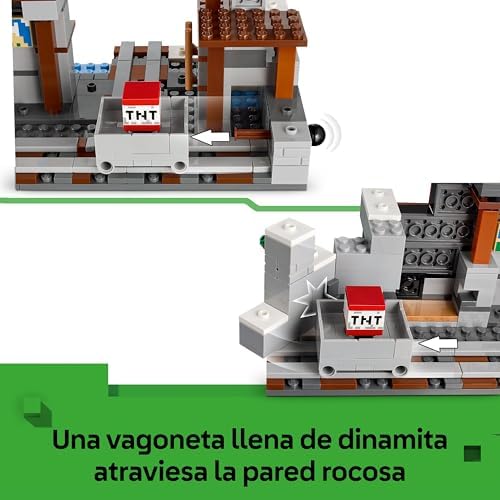 Minecraft The Pico Mine - Brinquedo Interativo - Figuras de Alex, Mineiro e Cavaleiro Aracnídeo Errante - Presente de Jogador Colecionável para Rapazes e Raparigas 8+ Anos 21277