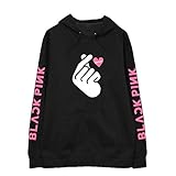 babyhealthy Kpop Blackpink Hoodie Jisoo Jennie Rose Lisa Black Long Sleeve Sweatshirt Pullover